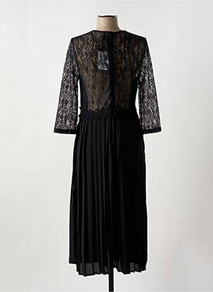 Robe longue manches longues manches longues noir TIFFOSI femme