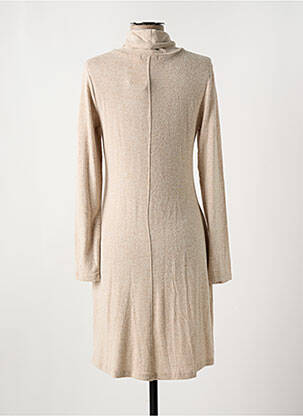 Robe pull coupe droite manches longues beige BROADWAY femme