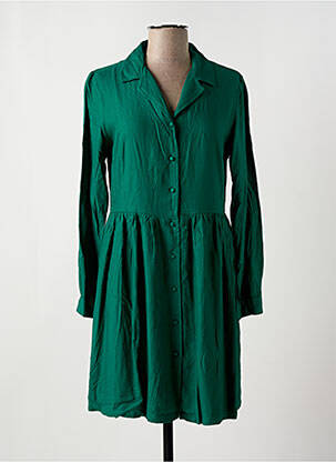 Robe courte coupe fluide manches longues vert LES TROPEZIENNES femme