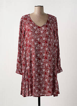 Robe courte manches longues manches longues rouge ÉTYMOLOGIE femme