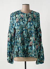 Blouse imprimé fantaisie manches longues bleu GARCIA femme