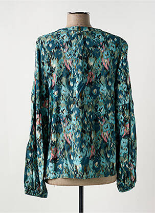 Blouse imprimé fantaisie manches longues bleu GARCIA femme