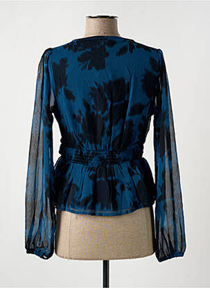 Blouse imprimé fantaisie manches longues bleu TIFFOSI femme