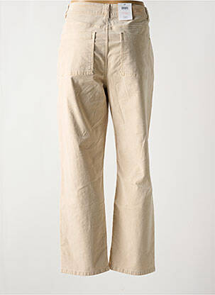 Pantalon droit fermeture zippée sous rabat boutonné beige C'EST BEAU LA VIE femme