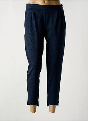 Pantalon 7/8 taille élastique bleu ICHI femme