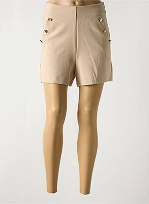 Short coupe droite beige TIFFOSI femme