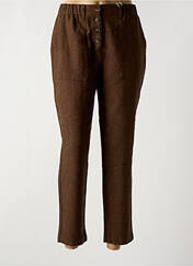 Pantalon 7/8 marron C'EST BEAU LA VIE pour femme seconde vue