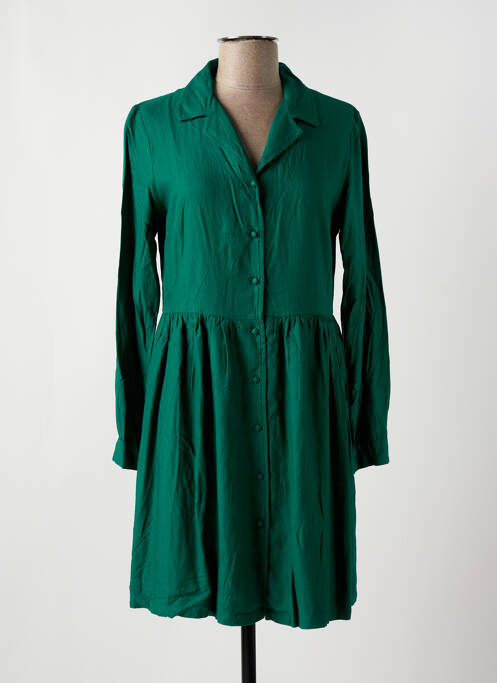 Robe courte manches longues manches longues vert LES TROPEZIENNES femme
