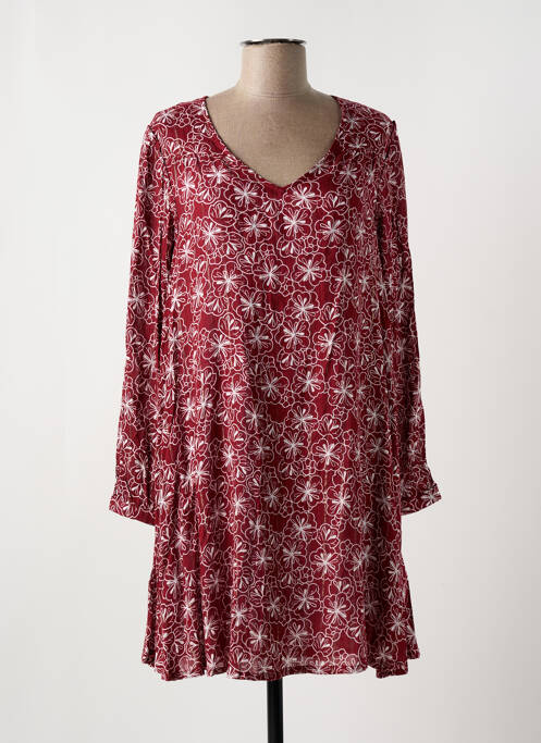 Robe courte manches longues manches longues rouge ÉTYMOLOGIE femme