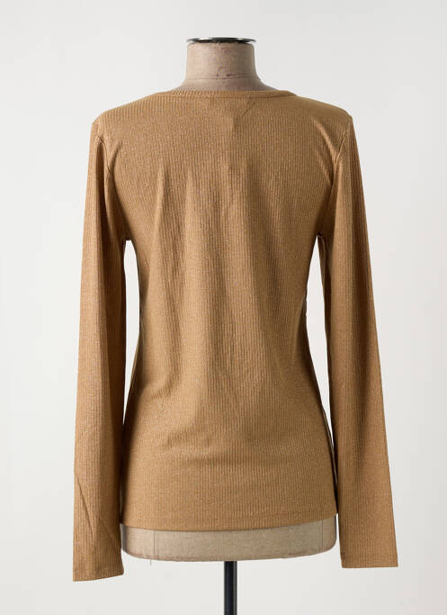 Top coupe cintrée manches longues beige GARCIA femme