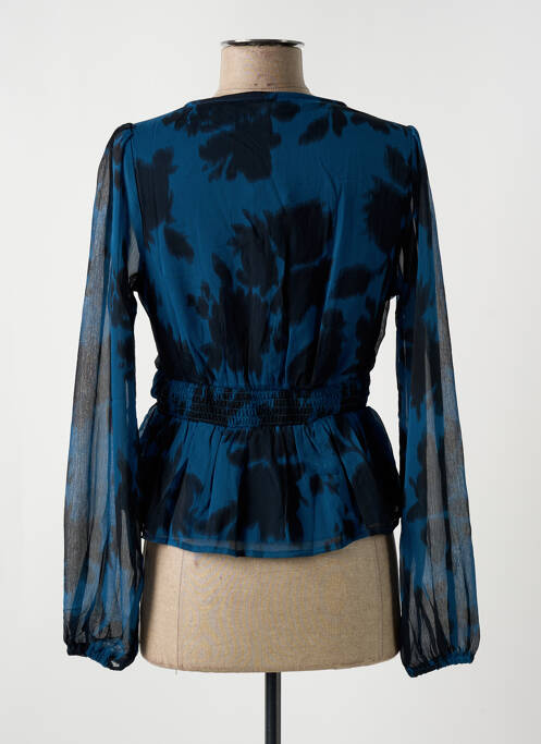 Blouse imprimé fantaisie manches longues bleu TIFFOSI femme