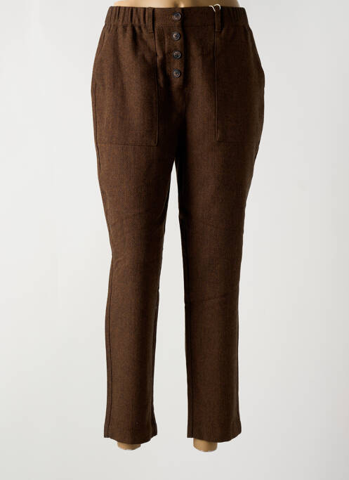 Pantalon 7/8 marron C'EST BEAU LA VIE pour femme