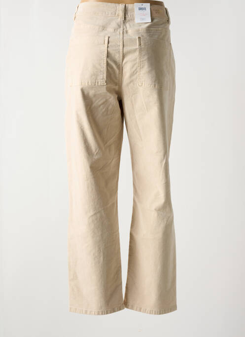 Pantalon droit beige C'EST BEAU LA VIE pour femme