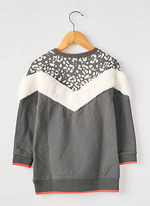 Robe mi-longue col rond manches longues gris BOBOLI fille