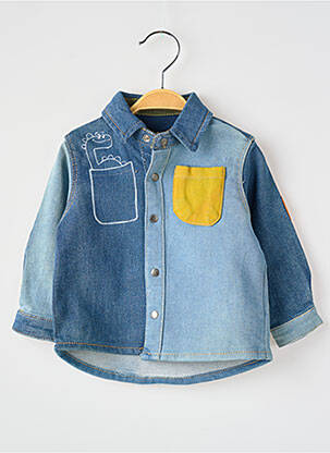 Veste casual poignets pressionnés bleu LOSAN garcon