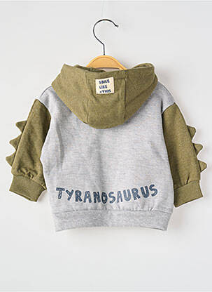 Sweat-shirt à capuche stretch manches longues gris LOSAN garçon