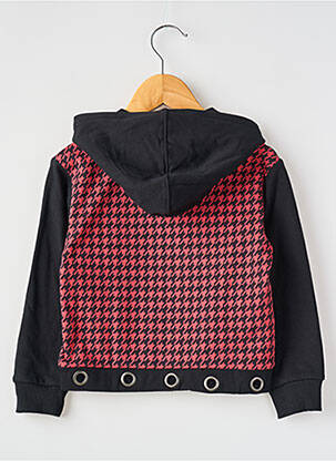 Sweat-shirt à capuche poches manches longues noir BOBOLI fille