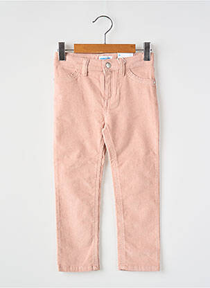 Pantalon slim tissage velours taille ajustable rose MAYORAL fille