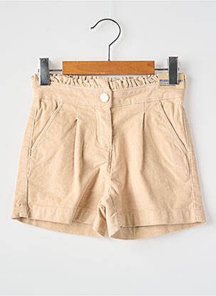 Short stretch taille ajustable beige ZY fille
