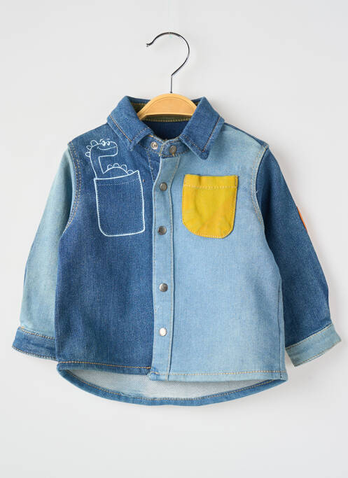 Veste casual fermeture pressionnée bleu LOSAN garcon