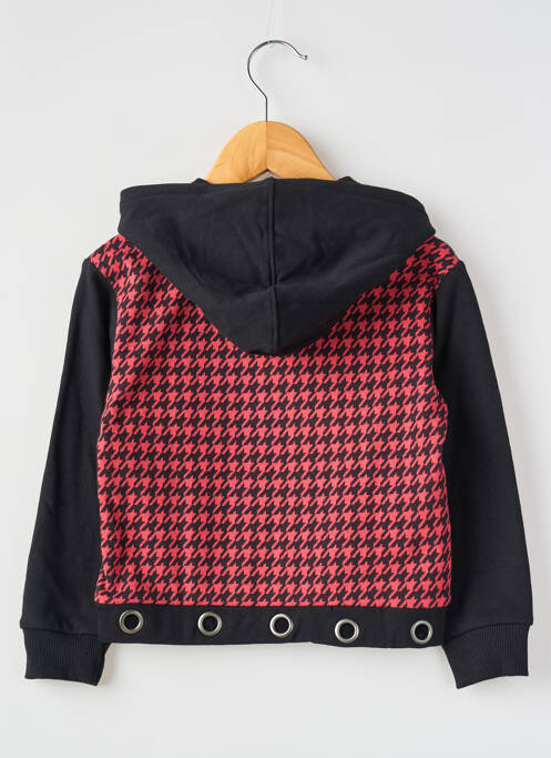 Sweat-shirt à capuche poches manches longues noir BOBOLI fille