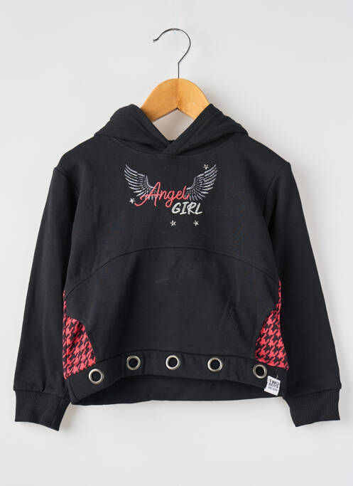 Sweat-shirt à capuche noir BOBOLI pour fille