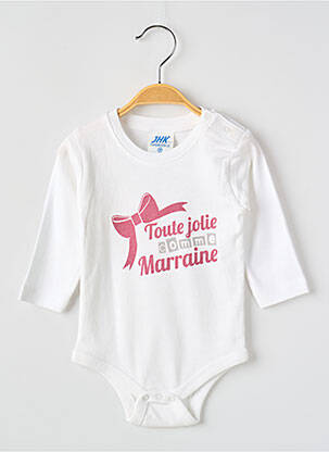 Body lingerie sérigraphie blanc JHK enfant