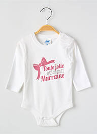 Body lingerie sérigraphie blanc JHK enfant