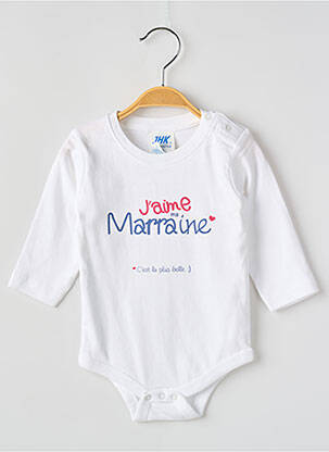Body lingerie sérigraphie blanc JHK enfant