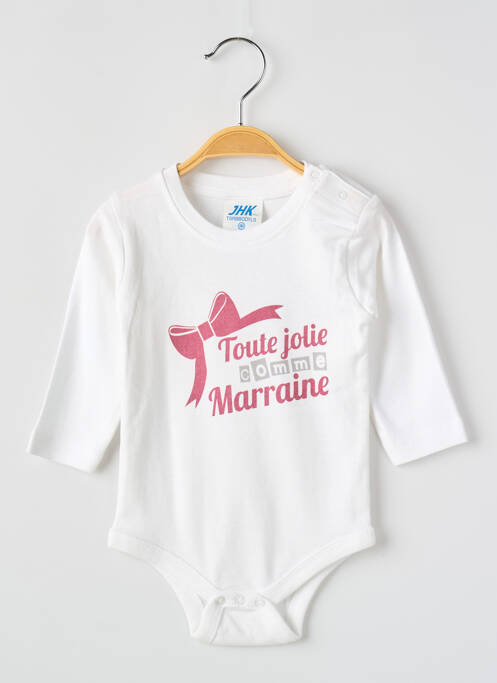 Body lingerie blanc JHK pour enfant