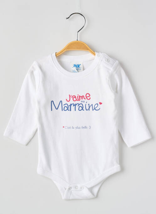 Body lingerie blanc JHK pour enfant