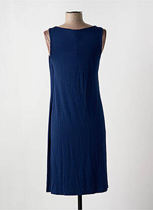 Robe courte coupe fluide sans manche bleu HENEJOLIE femme