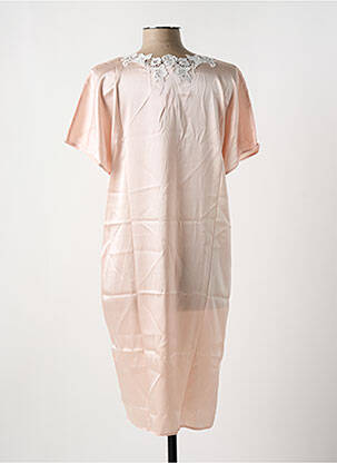 Chemise de nuit col v rose MARJOLAINE femme