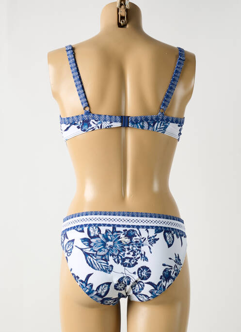 Maillot de bain 2 pièces stretch haut soutien-gorge balconnet bleu OLYMPIA femme