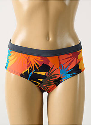 Bas de maillot de bain imprimé fantaisie culotte orange OLYMPIA femme