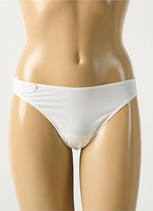 Tanga effet matière satinée blanc MARIE JO femme