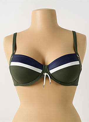 Haut de maillot de bain stretch haut soutien-gorge balconnet vert PRIMADONNA femme