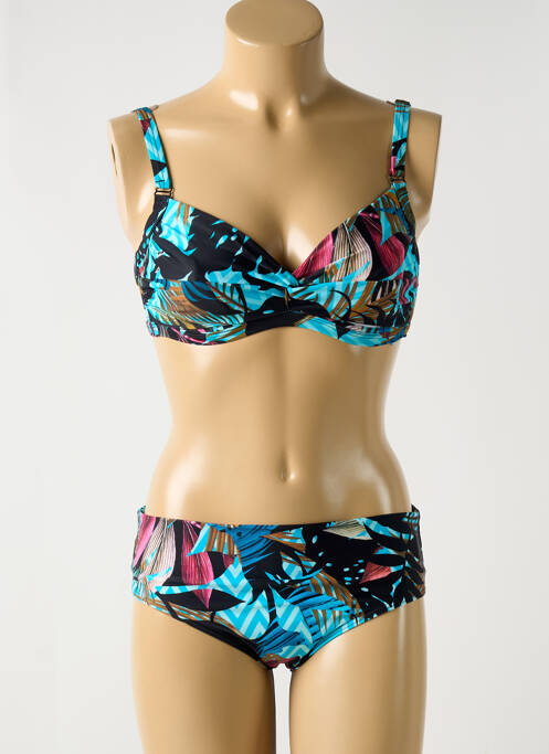 Maillot de bain 2 pièces bleu OLYMPIA pour femme