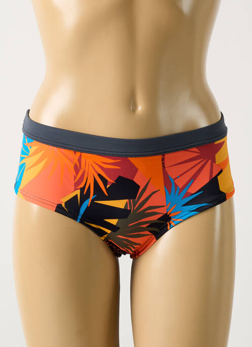 Bas de maillot de bain imprimé fantaisie culotte orange OLYMPIA femme