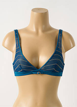 Soutien-gorge sans armature haut triangles bleu MARIE JO femme