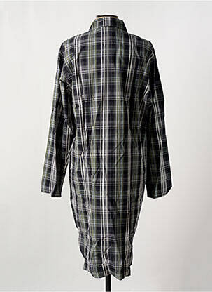 Robe de chambre imprimé carreaux bleu SEIDEN STICKER homme