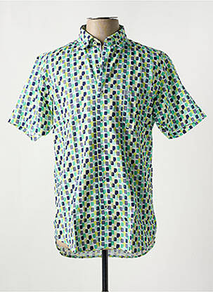 Chemise manches courtes imprimé fantaisie vert DARIO BELTRAN homme