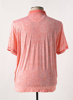Polo stretch manches courtes orange DARIO BELTRAN homme