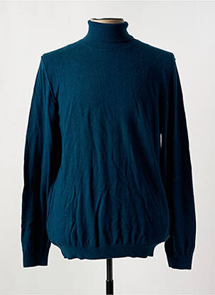 Pull col roulé bleu HARRIS WILSON pour homme