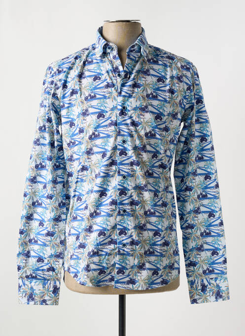Chemise manches longues imprimé fantaisie bleu DARIO BELTRAN homme