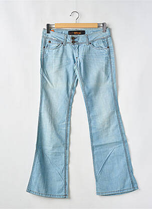 Jeans bootcut effet usé délavé taille basse bleu TIFFOSI femme