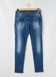 Jeans skinny effet usé délavé taille basse bleu TIFFOSI femme