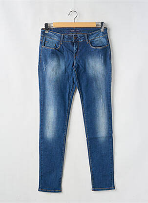 Jeans skinny effet usé délavé taille basse bleu TIFFOSI femme