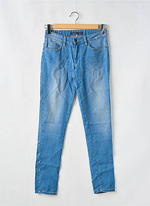 Jeans coupe slim effet usé délavé taille normale bleu TIFFOSI femme