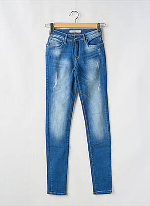 Jeans skinny effet usé délavé taille normale bleu TIFFOSI femme